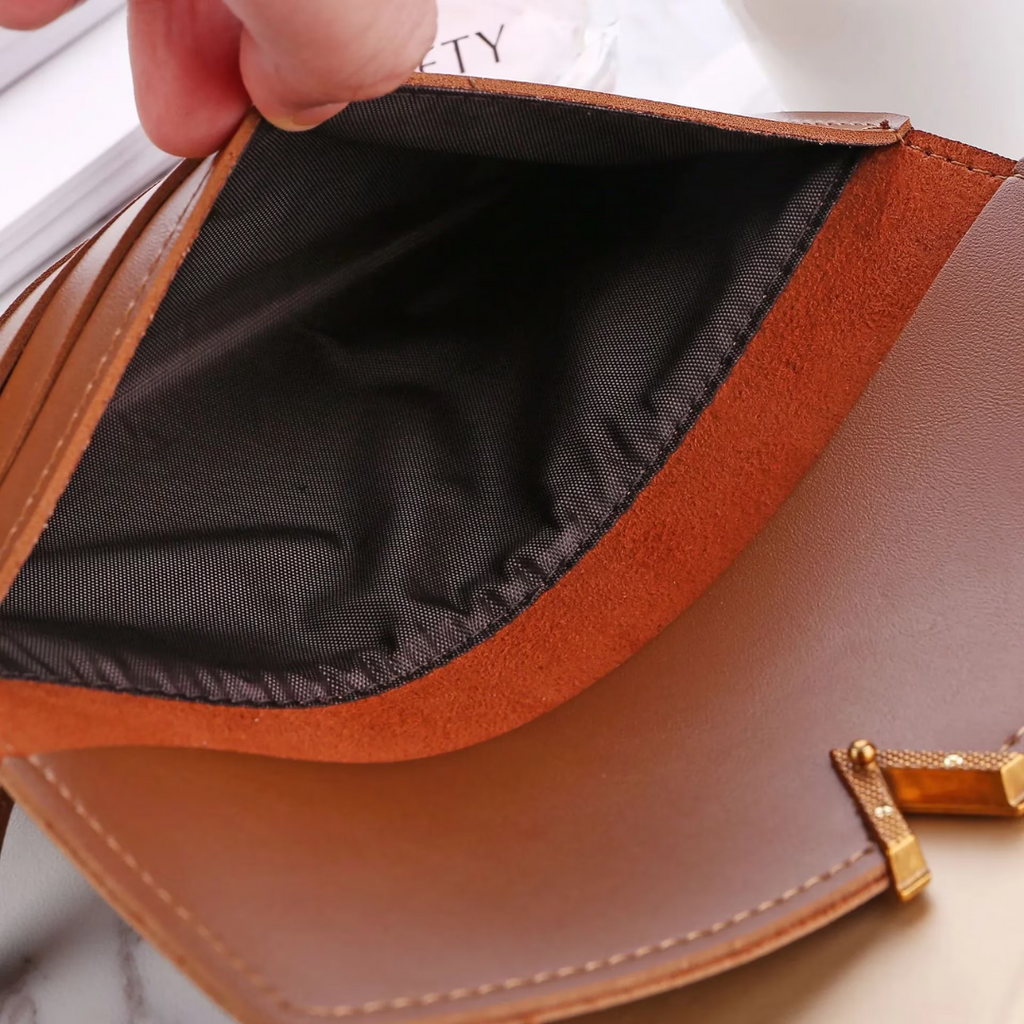 Suede leather wallet | Large and modern
