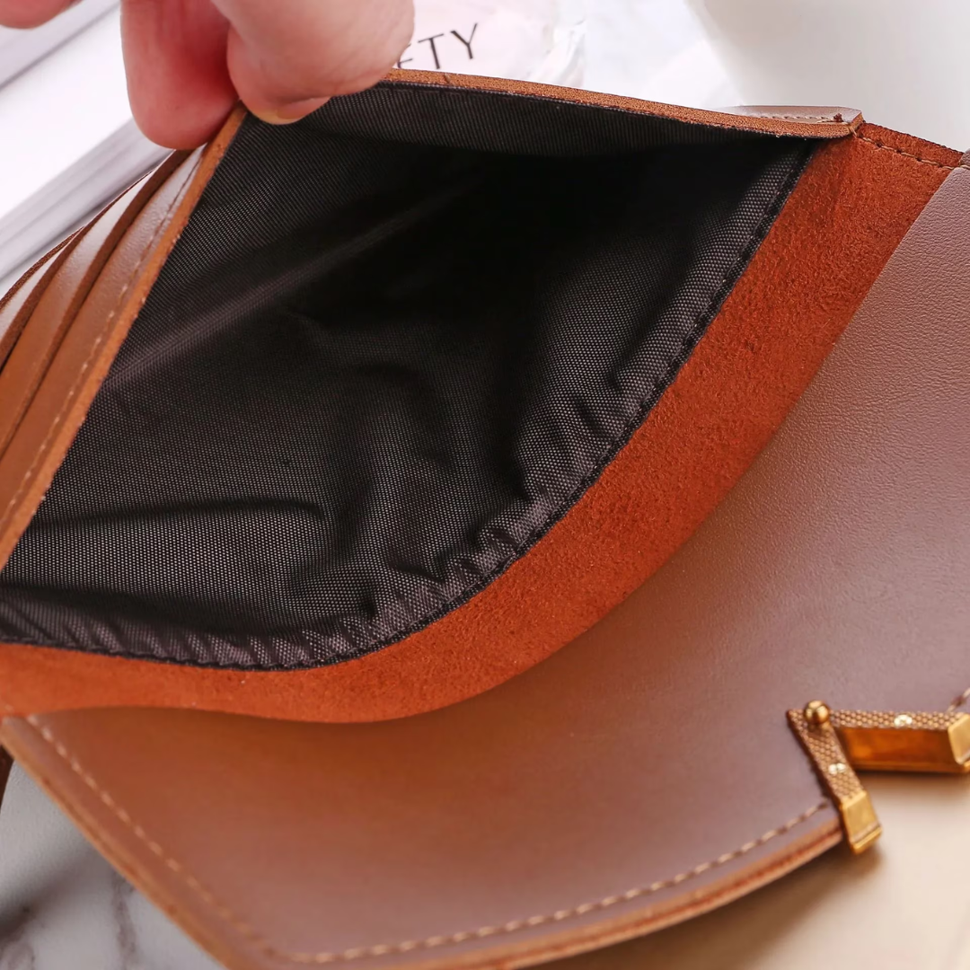 Suede leather wallet | Large and modern