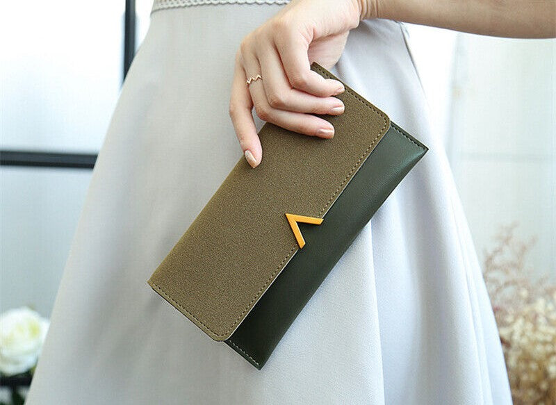 Suede leather wallet | Large and modern