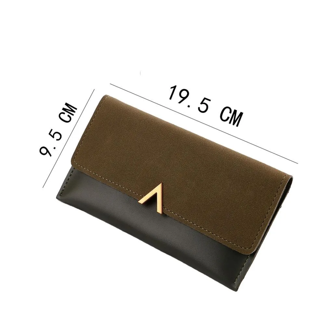 Suede leather wallet | Large and modern