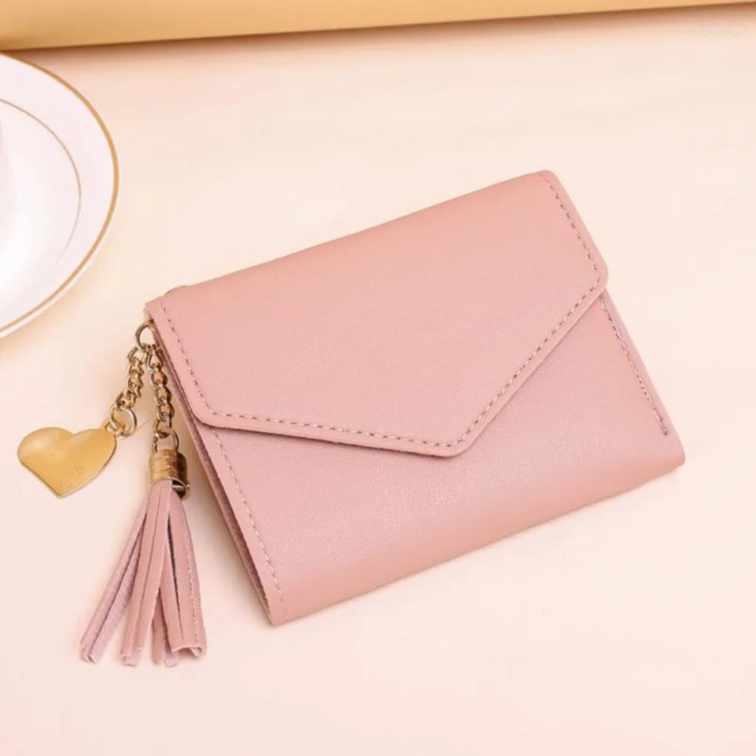 Lila | Mini wallet with tassel pendant | Elegant and compact