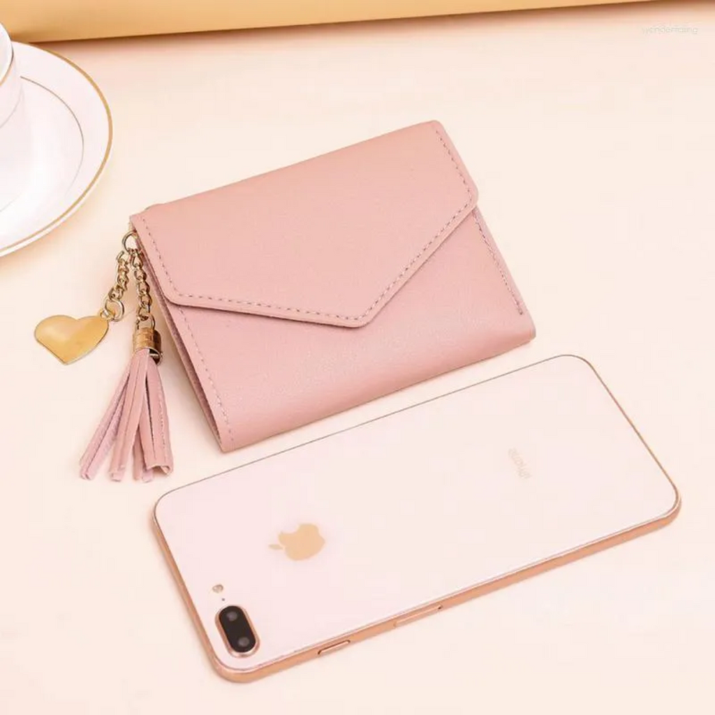Lila | Mini wallet with tassel pendant | Elegant and compact