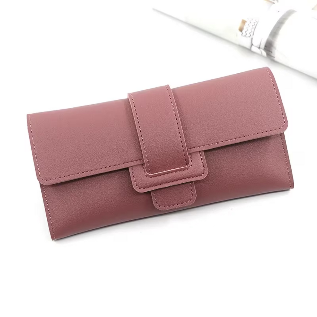 Minimalist long leather wallet | Simple & Trendy
