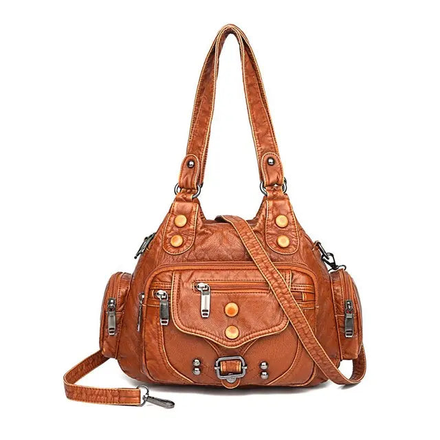 Aletta - Elegant shoulder bag in soft vegetable leather