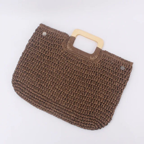 Vintage and bohemian straw handbag