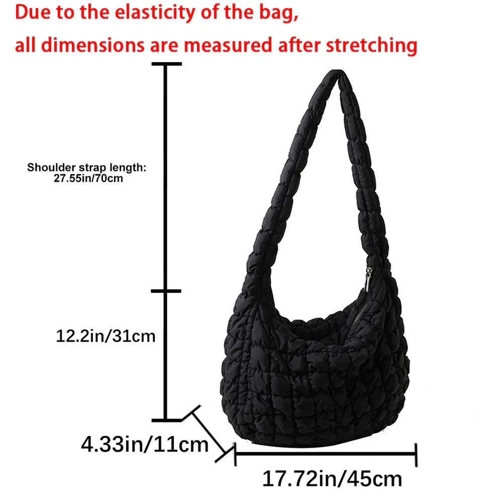 Quilted cloud shoulder bag
