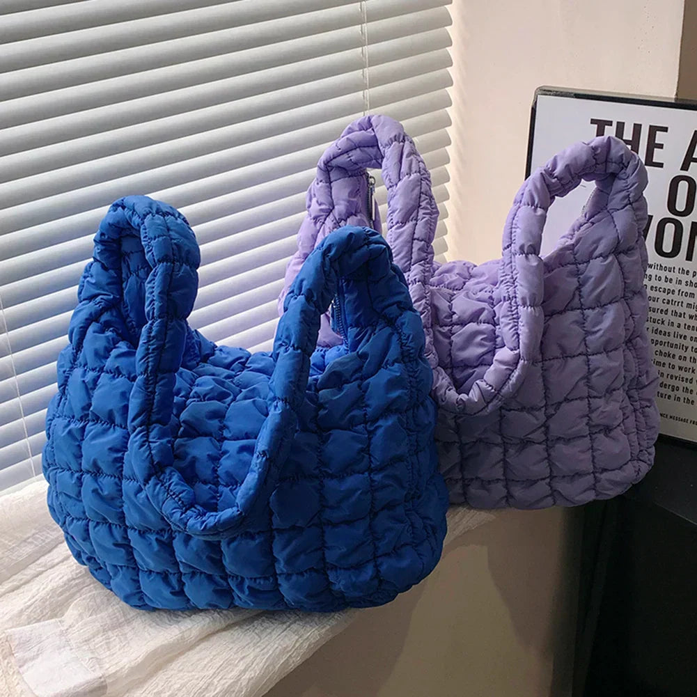 Quilted cloud shoulder bag