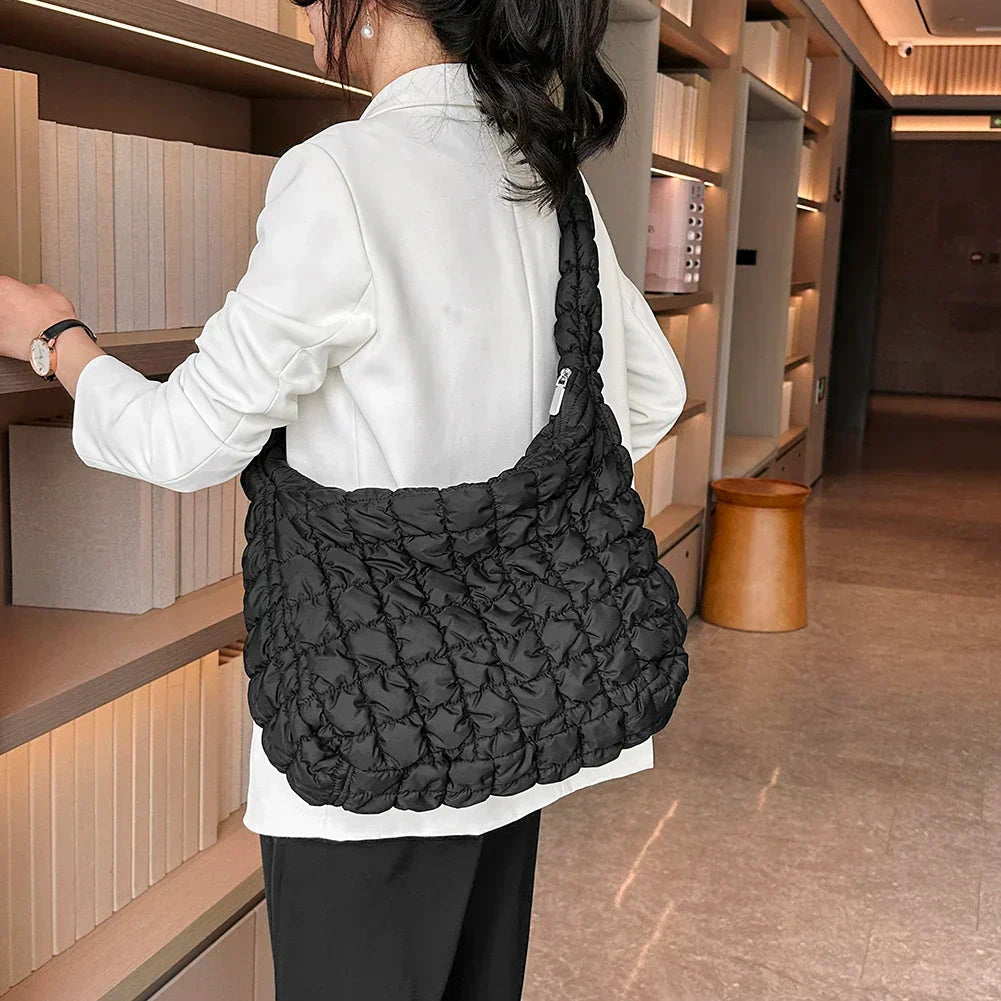Quilted cloud shoulder bag