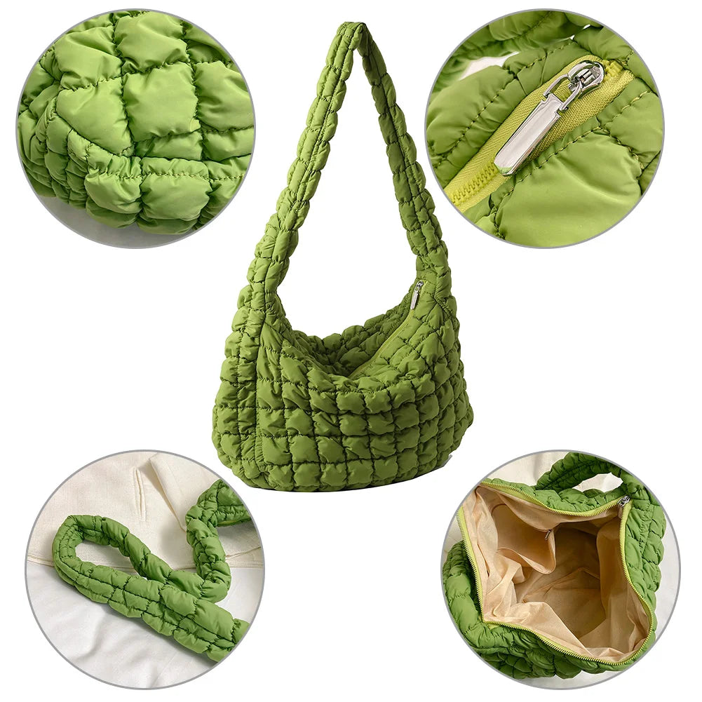 Quilted cloud shoulder bag