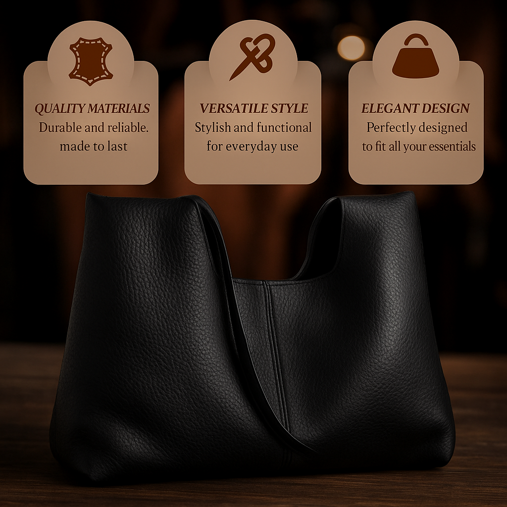 Ninon's Elegant Shoulder Bag With Magnetic Closure