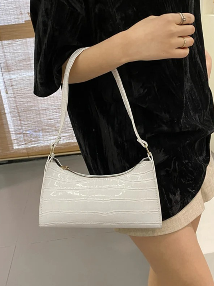 Quincy PU Handbag | Crocodile Shoulder Bag | Fashion Design Bag