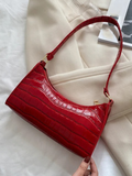 Quincy PU Handbag | Crocodile Shoulder Bag | Fashion Design Bag