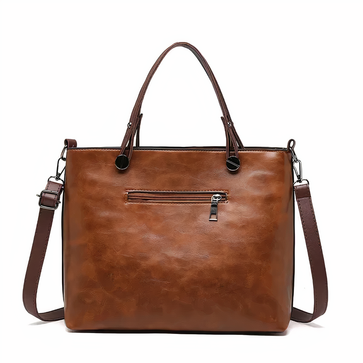 Lina - Vintage-style leather shoulder bag