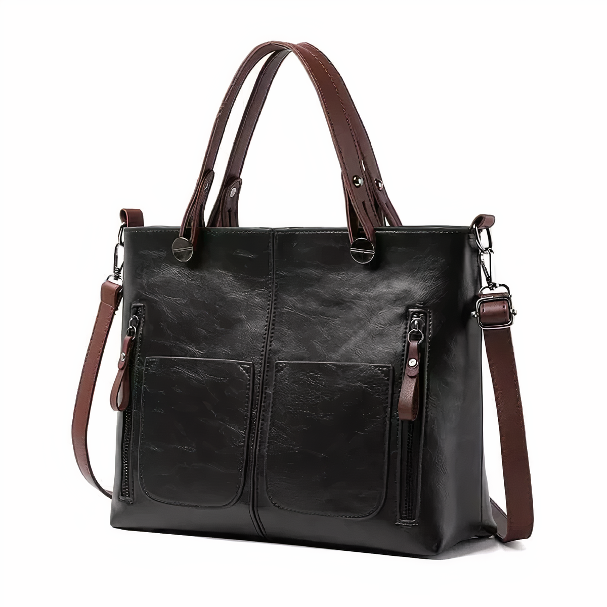 Lina - Vintage-style leather shoulder bag