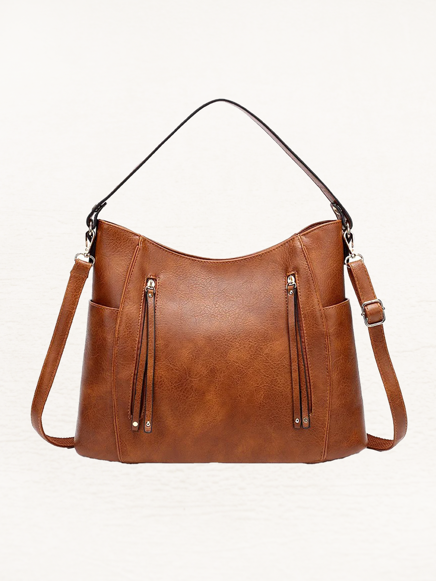 Renée Large leather shoulder bag for ladies | Retro Handbag | Shopper