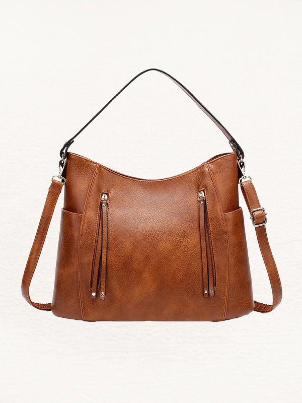 Renée Large leather shoulder bag for ladies | Retro Handbag | Shopper