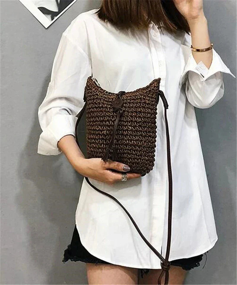 Sunkissed summer wicker shoulder bag