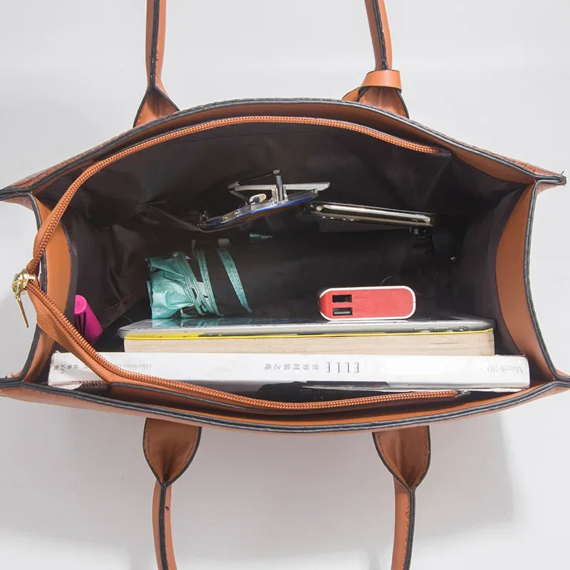 Sabina | Elegant crocodile handbag, wallet and clutch set