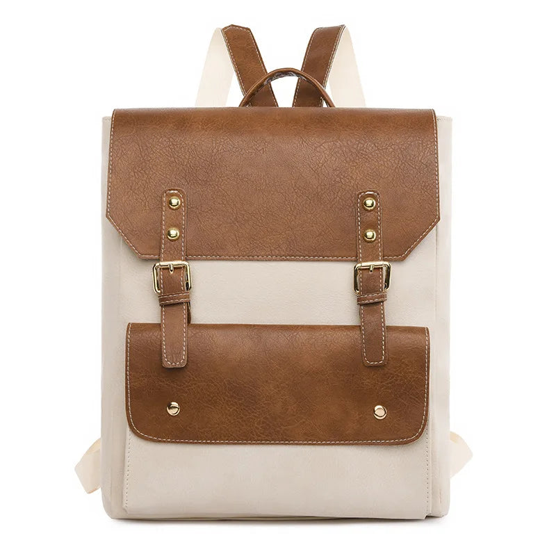 Amelia | Timeless backpack with buckle and flap for travel and laptop