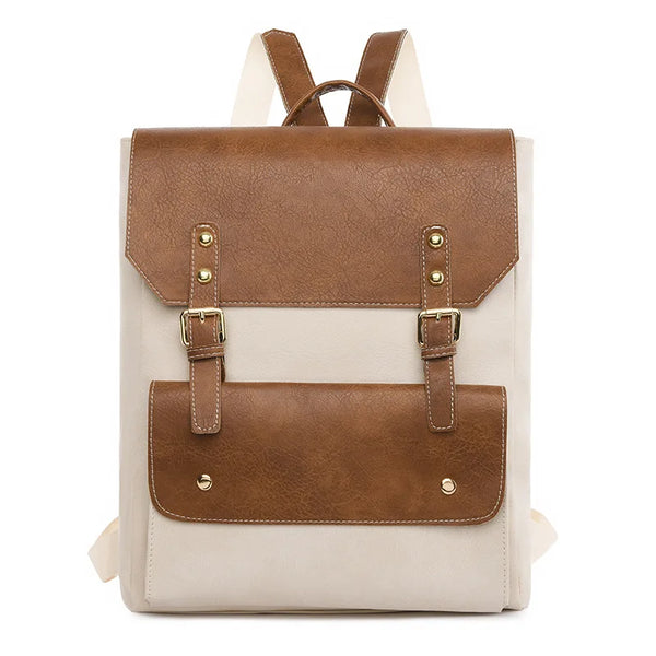Amelia | Timeless backpack with buckle and flap for travel and laptop