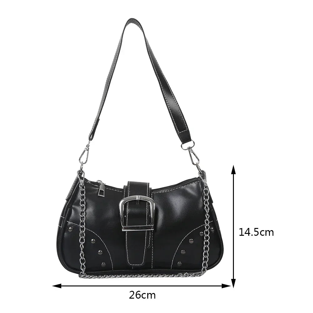 LuxeChic Cool Style Chain Shoulder Bag