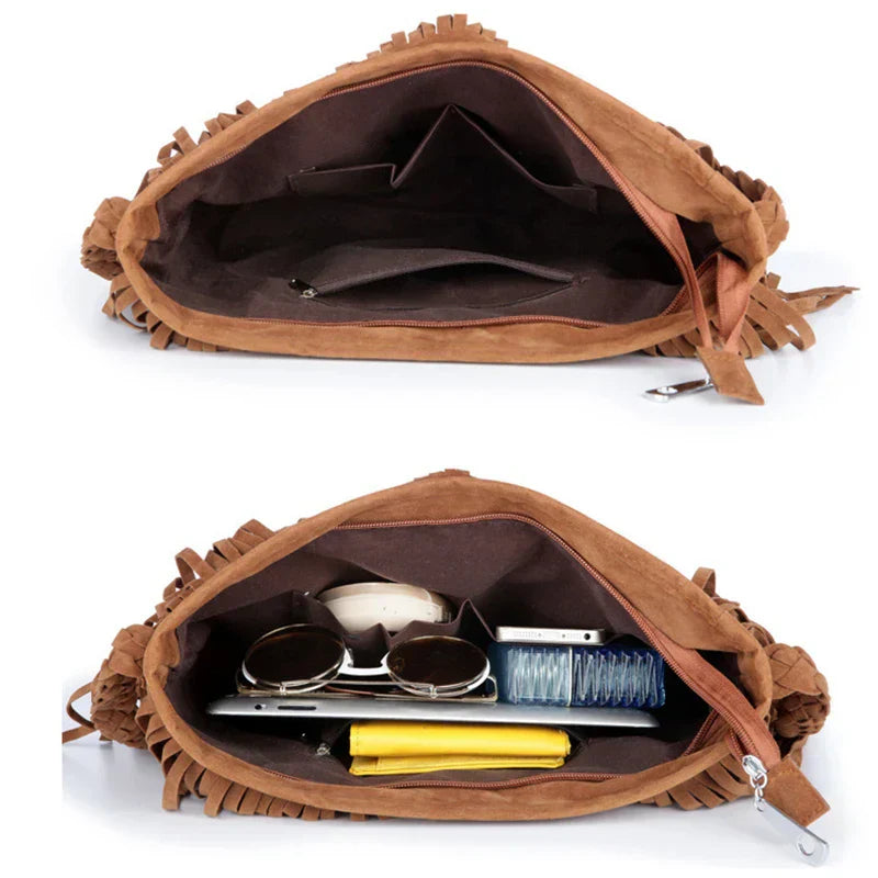 Avelon fringed shoulder bag