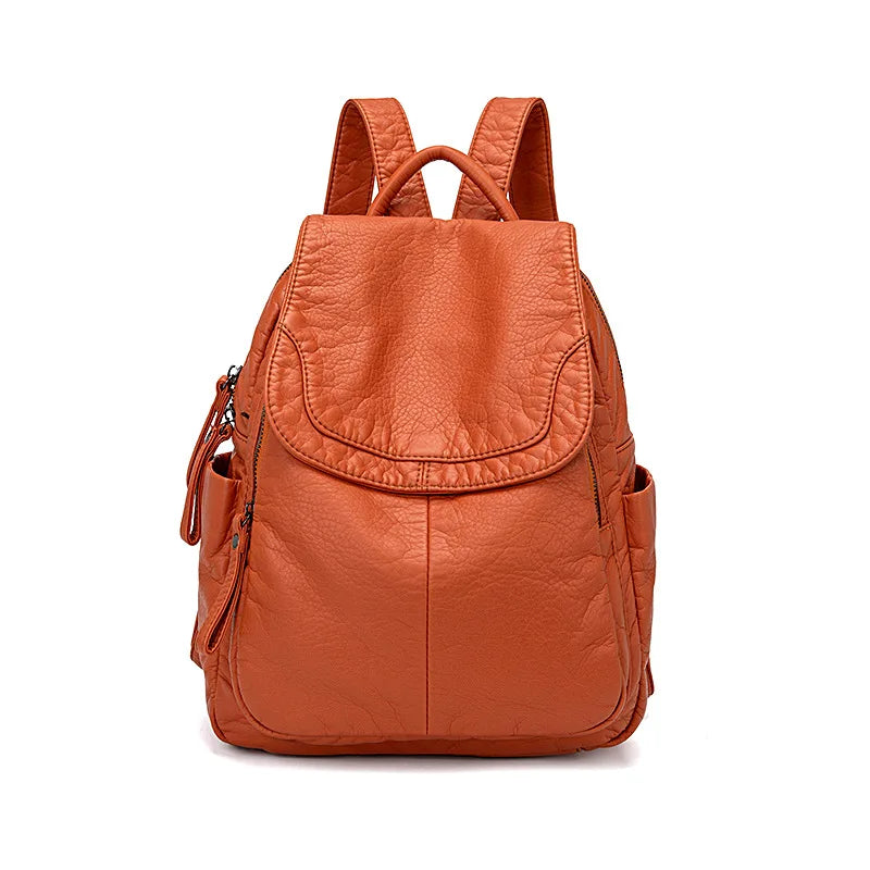 Lily | Washed leather backpack