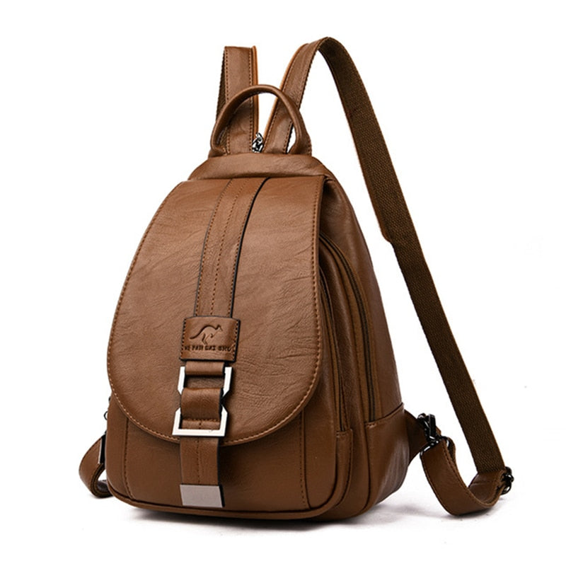 Women's leather backpack - Carolyn