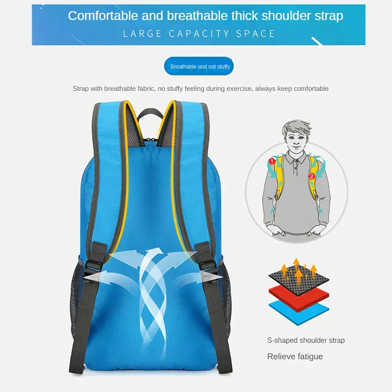ComfortPack - Ultra-light folding backpack for travel and hiking