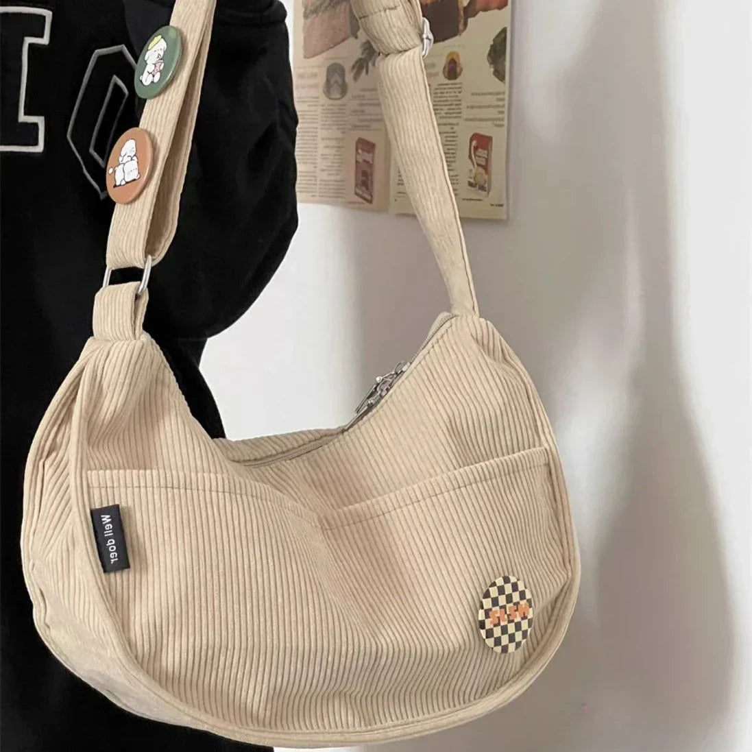 Corduroy shoulder bag - Kaylani