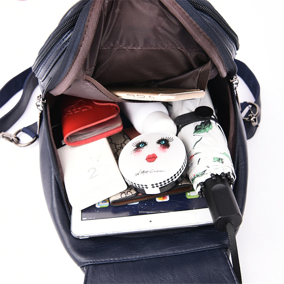 Women's leather backpack - Carolyn