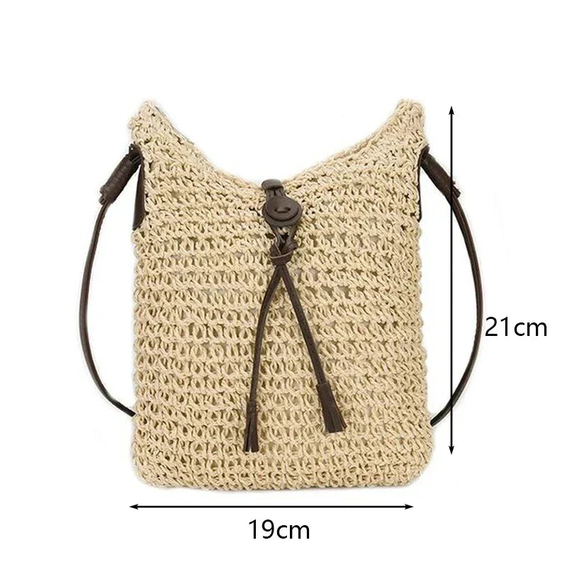 Sunkissed summer wicker shoulder bag