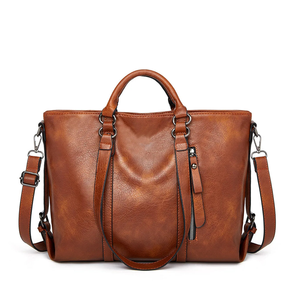 Sign | "Large leather shoulder bag".
