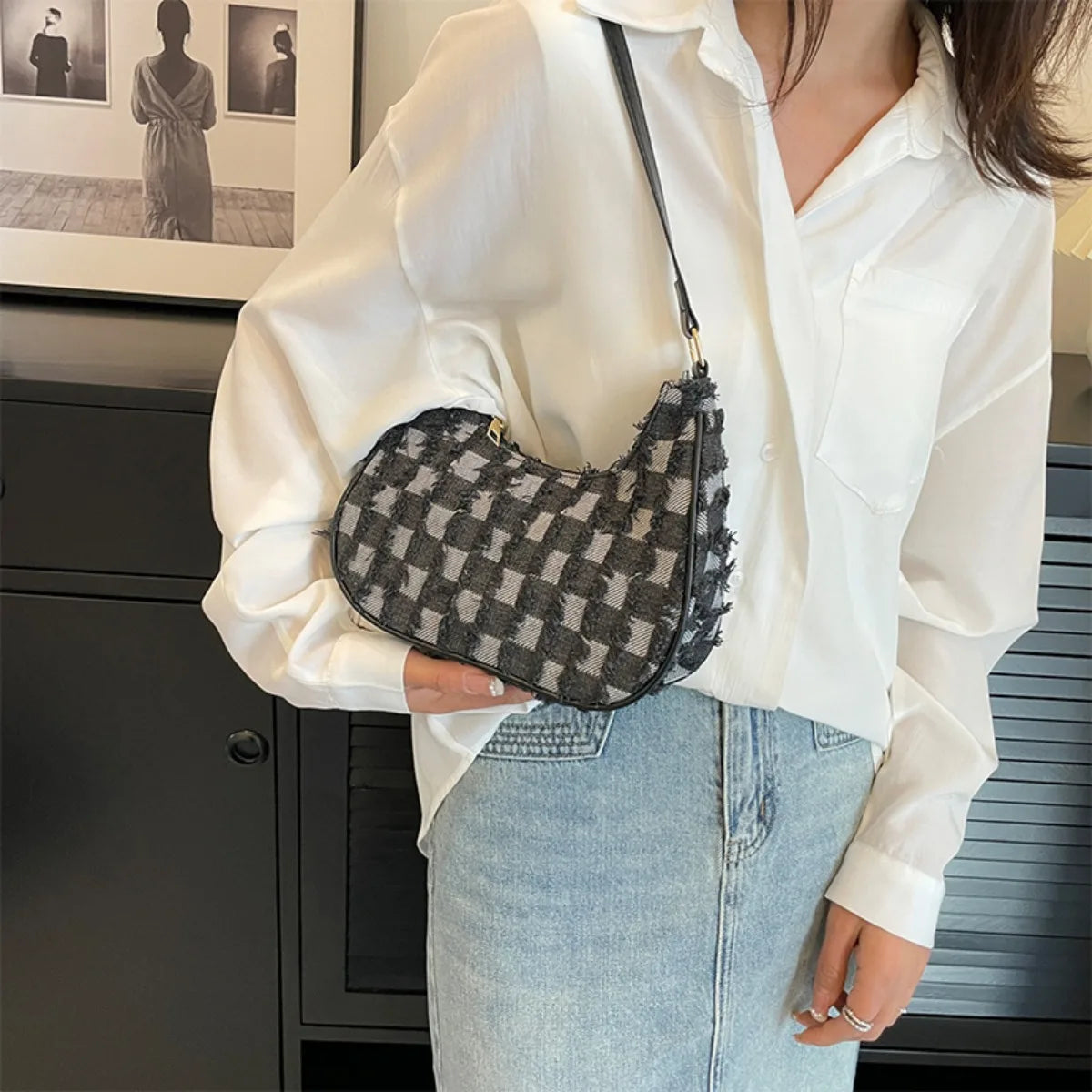 UrbanChic denim shoulder bag