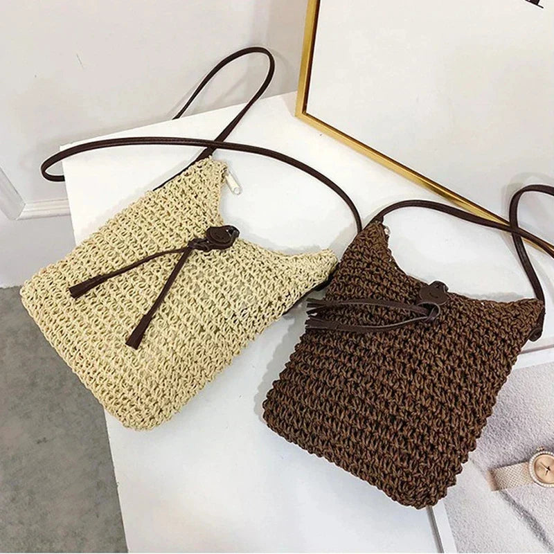 Sunkissed summer wicker shoulder bag