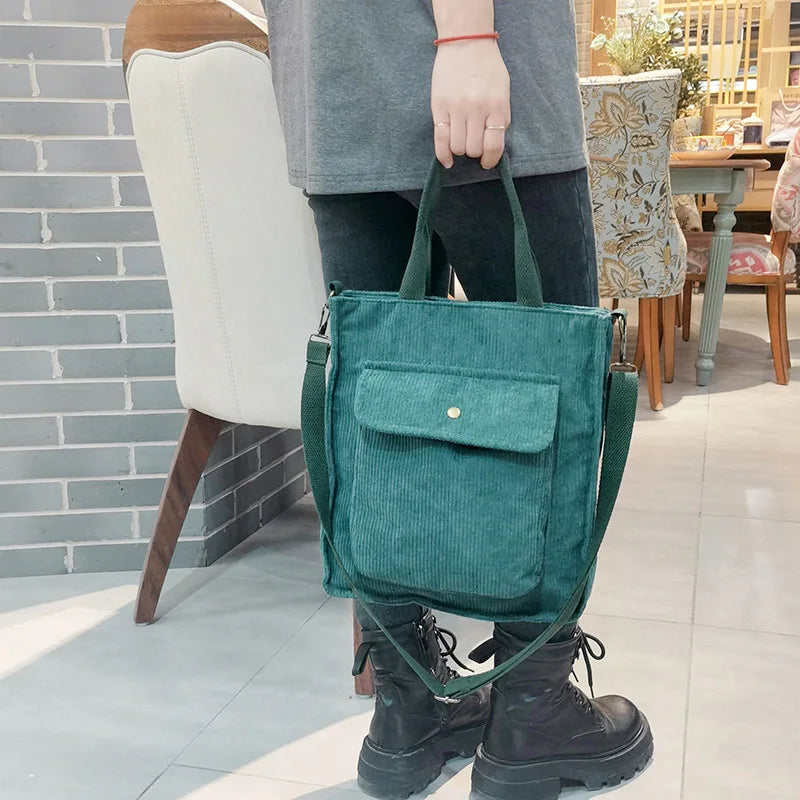 Corduroy shoulder bag by Fiora Design