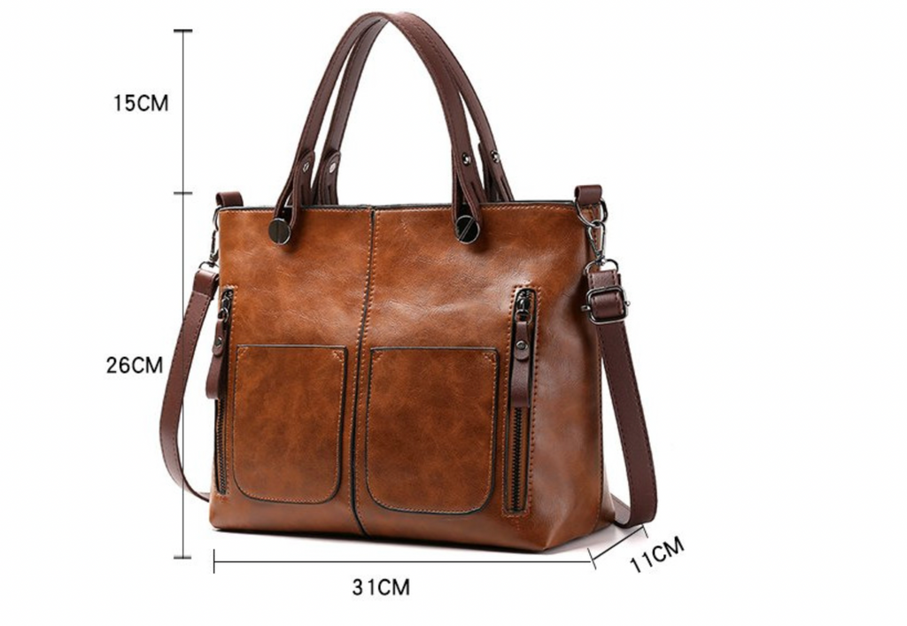 Elly - Vintage leather shoulder bag for ladies