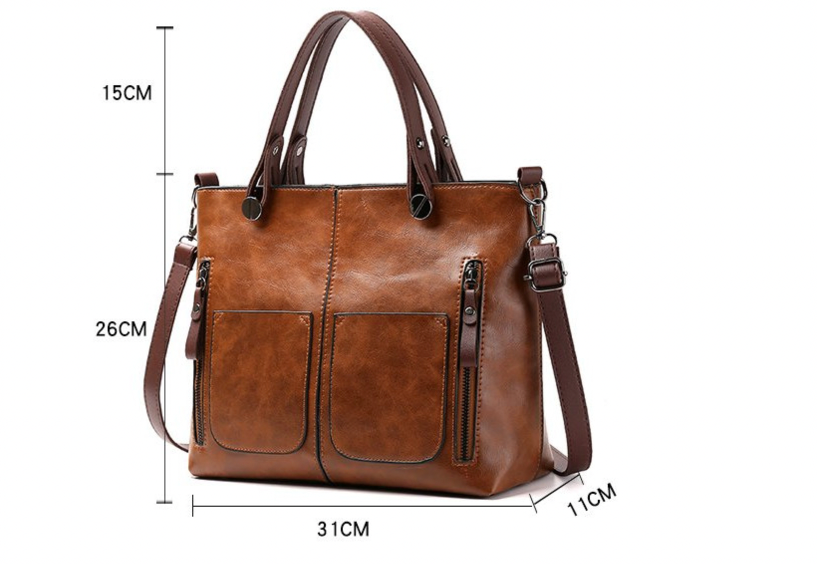 Elly - Vintage leather shoulder bag for ladies