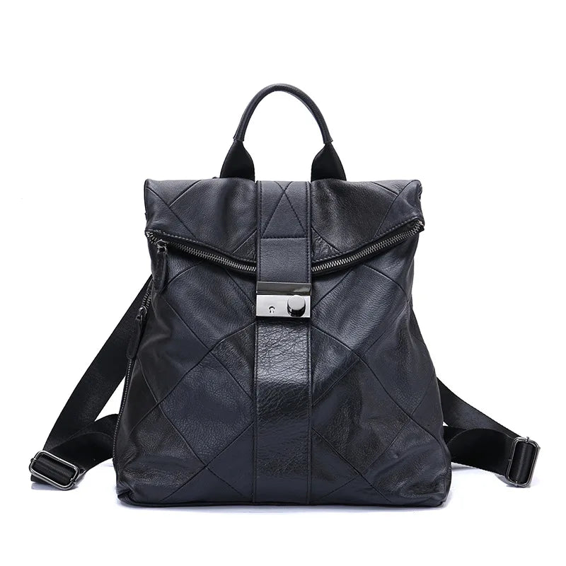 April | Elegant leatherette backpack for women