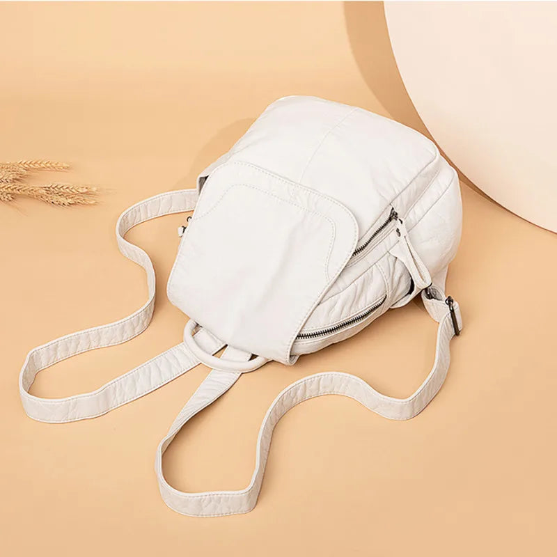 Lily | Washed leather backpack