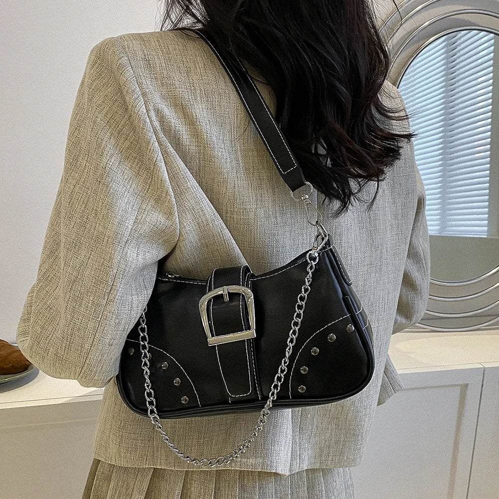 LuxeChic Cool Style Chain Shoulder Bag