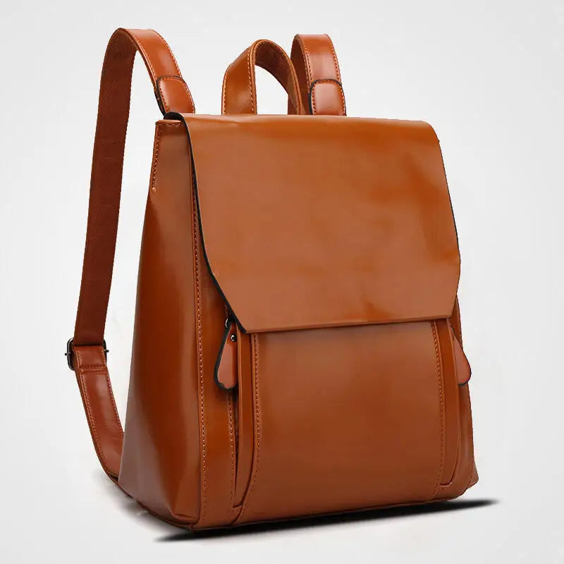 Carmine | Elegant PU leather laptop backpack - padded and practical