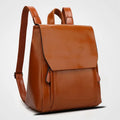 Carmine | Elegant PU leather laptop backpack - padded and practical