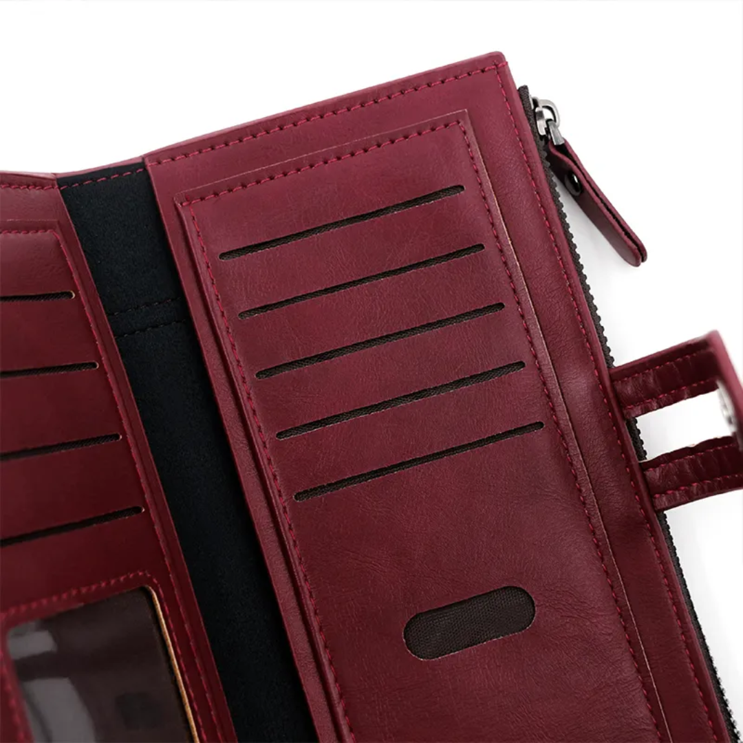 Long leather wallet | Practical and elegant