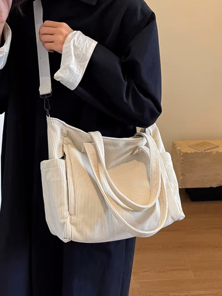 Tessa | Square Corduroy Shoulder Bag