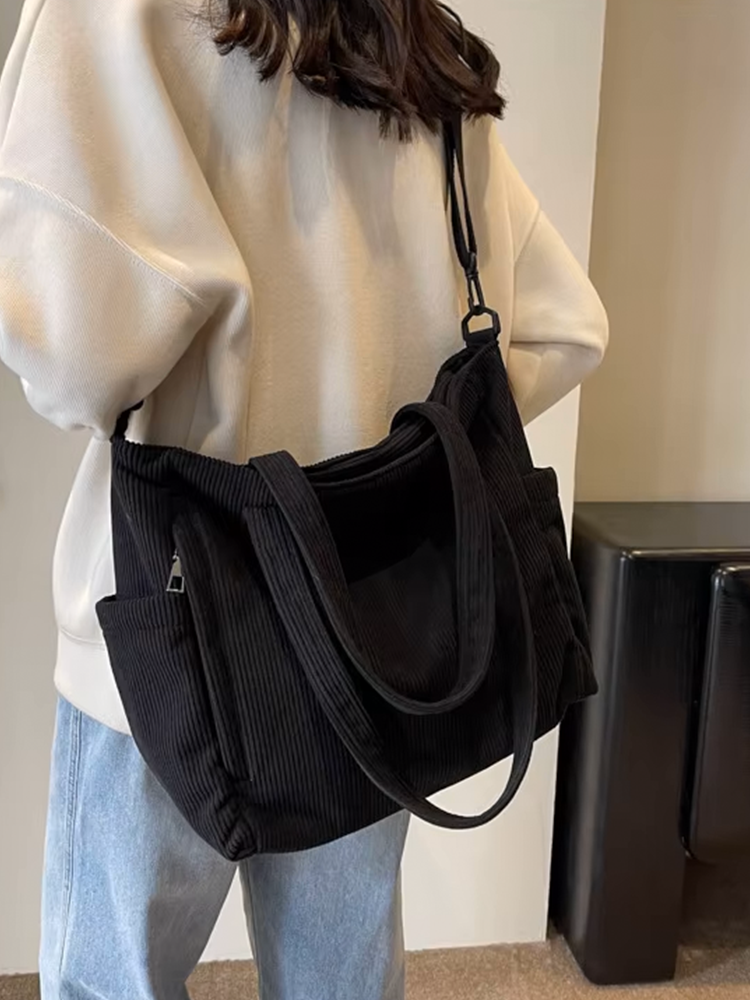 Tessa | Square Corduroy Shoulder Bag