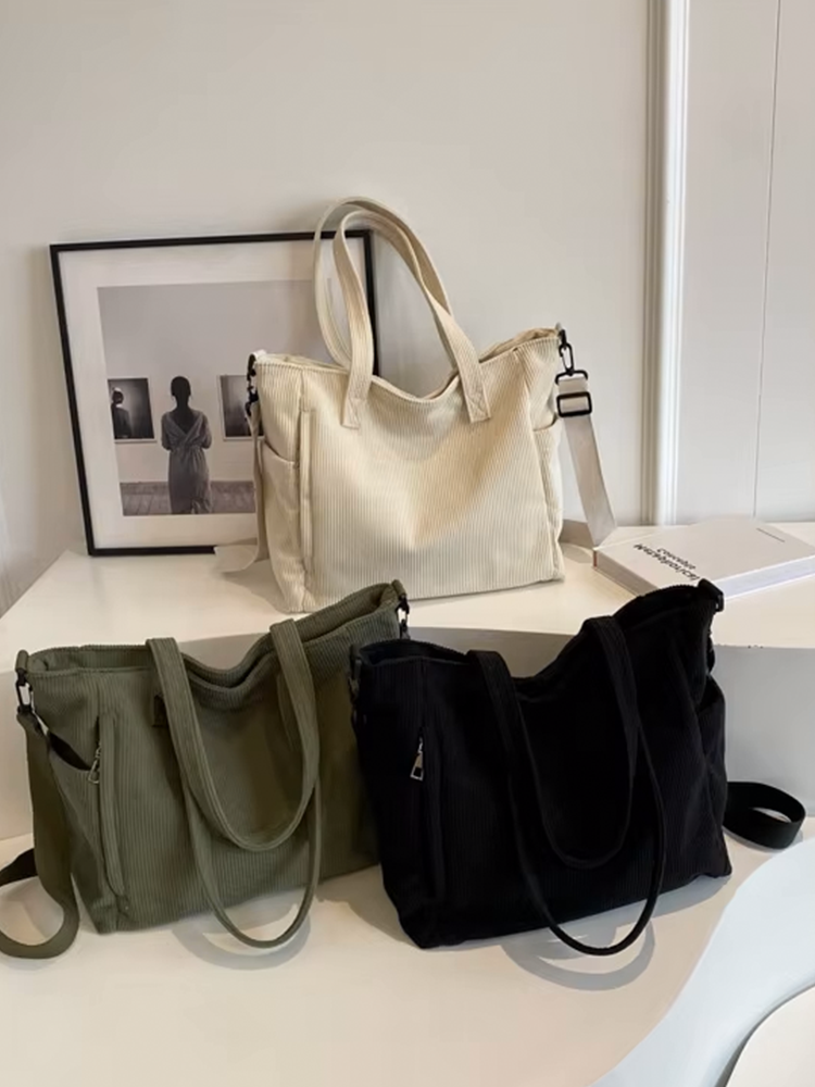 Tessa | Square Corduroy Shoulder Bag