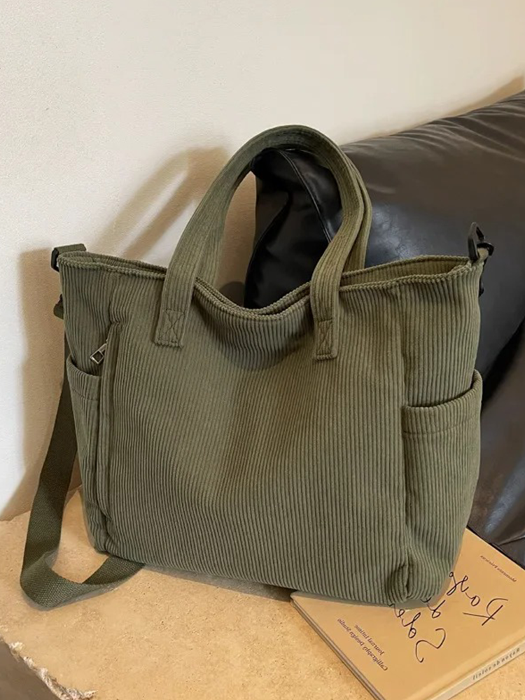 Tessa | Square Corduroy Shoulder Bag