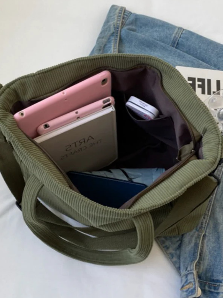 Tessa | Square Corduroy Shoulder Bag