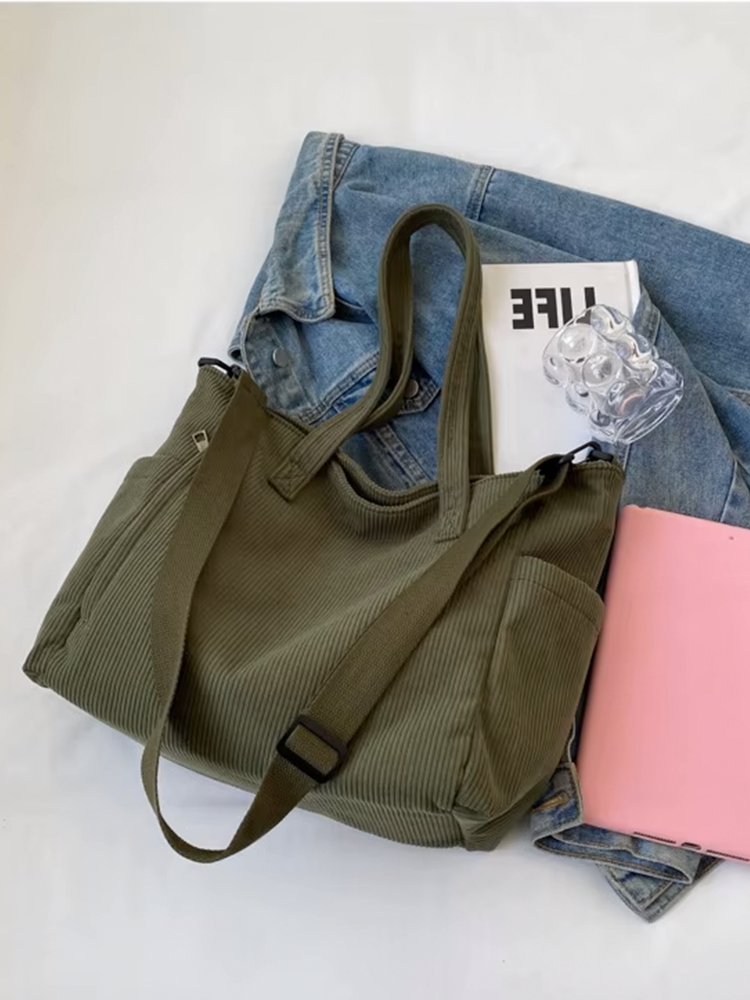 Tessa | Square Corduroy Shoulder Bag